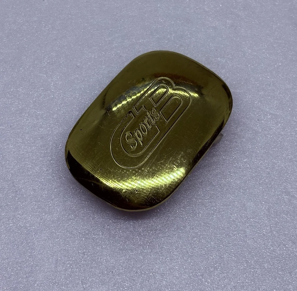 "Hebilla de cinturón vintage de latón macizo deportivo CB 2"" hecha en Inglaterra decoración artística 11" Foto 2 de 4