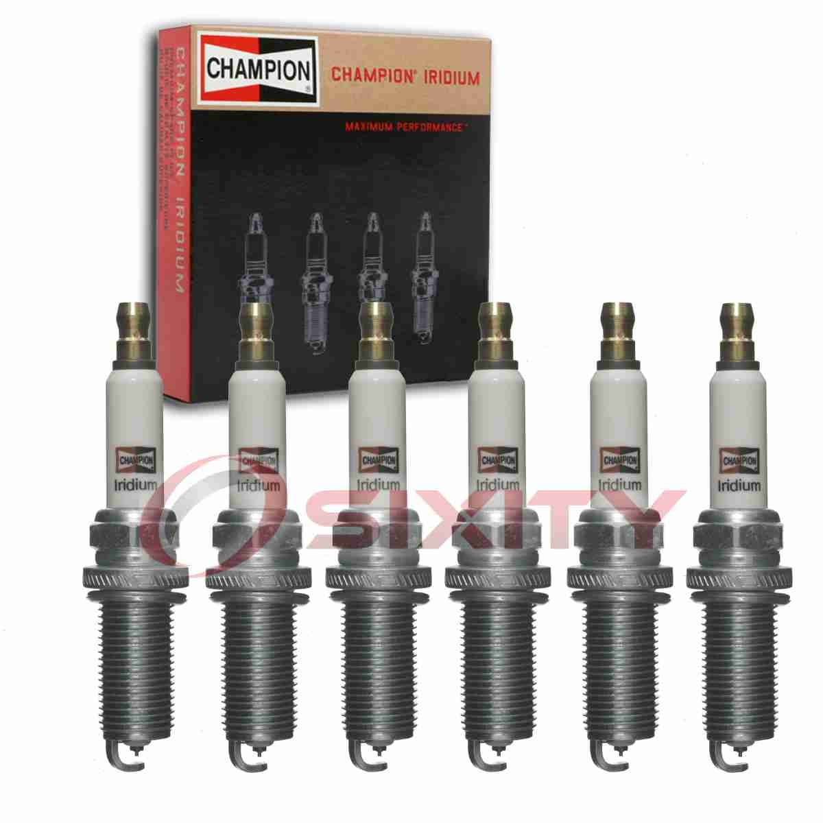 6 pc Champion Iridium Spark Plugs for 2015-2016 Volvo V60 3.0L L6 Ignition cg