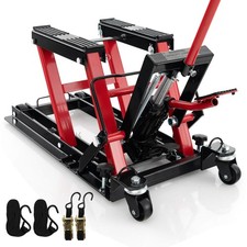 1500 Lbs Motorcycle Lift Jack Hydraulic Motorcycle Hoist W 4 Wheels Footplates 1500 Lbs Motorcycle Lift Jack Hydraulic Motorcycle Hoist W 4 Wheels Footplates