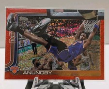 2025 Topps OG Anunoby-Red Holofoil Serial Numbered 1/5 First On Print NY Knicks 