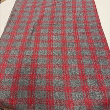 Homespun Wool-blend Tartan Fabric Red Grey 3 Yards 6 X 45 Wide New Homespun Wool-blend Tartan Fabric Red Grey 3 Yards 6 X 45 Wide New