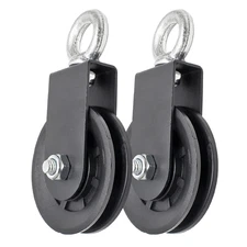 Uenhoy 2 Pack 360 Degree Rotation Cable Pulley Stainless Steel Silent 330Lbs ...