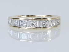 14K Yellow Gold APX 1 1/5 CTW Princess Baguette Diamond Wedding Band AM1086911 