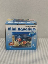 Mini Aquarium Artificial Fish Tank – Usb/Battery Powered – Rare Vintage