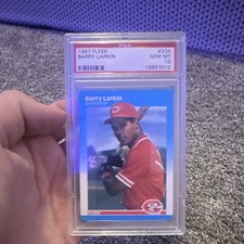 Fleer 1987 Barry Larkin Rookie #204 Base Set Cincinnati Reds PSA 10