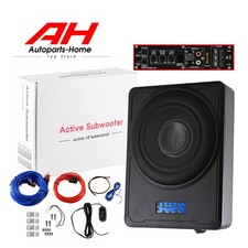 10" 600W Slim Under-Seat Subwoofer Powered Car Truck Sub w/ Amp Kit Speaker B4W2