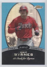 2008 Topps Finest Finest Moments Blue Refractor 223/299 Eric Byrnes #FM-EB 0a7