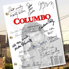 Columbo Pilot Script Signed Autograph Reprints- 88 Pgs 11 Cast Reprint Signature