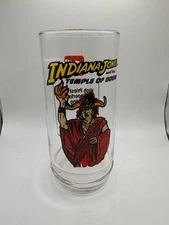 Vintage 1984 Indiana Jones Temple Of Doom Mola Ram 7Up Glass Lucasfilm