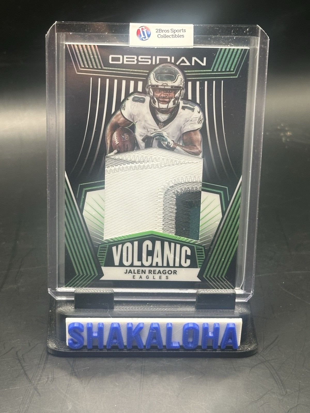 Jalen Reagor Panini Obsidian Volcanic Material #VM8 Green Electric Etch