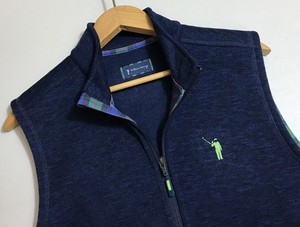 William Murray Golf Men's Flop Shot Full Zip Vest Blue Size L