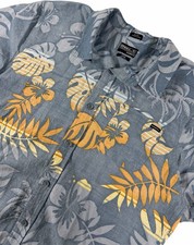 ONeill Tropical Floral Button Up Shirt Mens L Classic Fit Hawaiian Short Sleeve