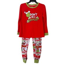 Grinch Christmas Pajamas Set Women's S 4-6 Holiday PJs Matching Festive Gift