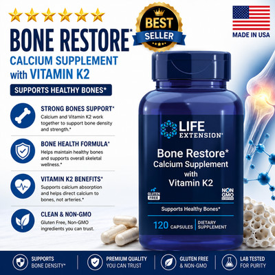 Bone Restore con K2   Calcio, D3 y Minerales para Huesos Fuertes