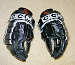 CCM 552 TACKS HOCKEY GLOVES 13"/33 CM NICE CONDITION NICE ORIGINAL LEATHER PALMS