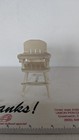 12:1 Scale Vintage Dollhouse Miniature Baby High Chair White Wood 4"H x 2"W  — photo 1