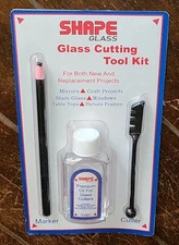 Shape Glass - Glass Cutting Tool Kit: Marker, Cutting Oil & Cutter! #22101