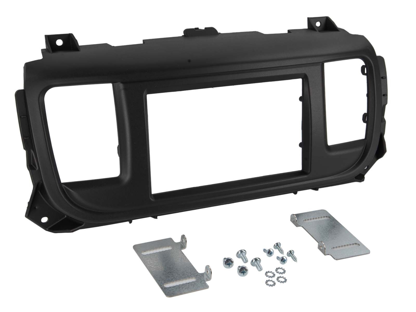 Plaque de façade 2-DIN pour Citroën Opel Peugeot Toyota noire