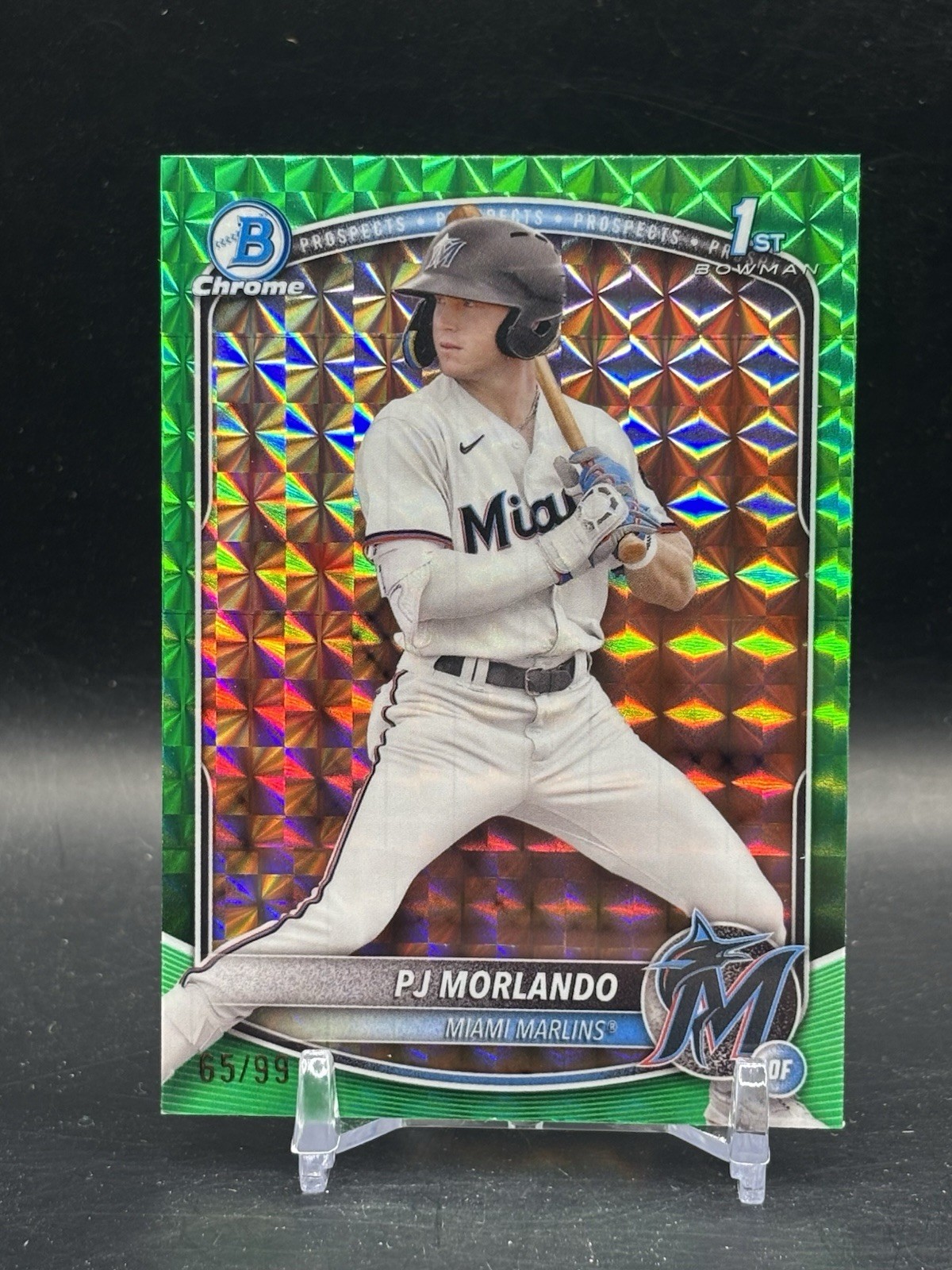 PJ Morlando - 2025 Bowman Chrome 1st Green Geometric /99 Refractor #BCP-91