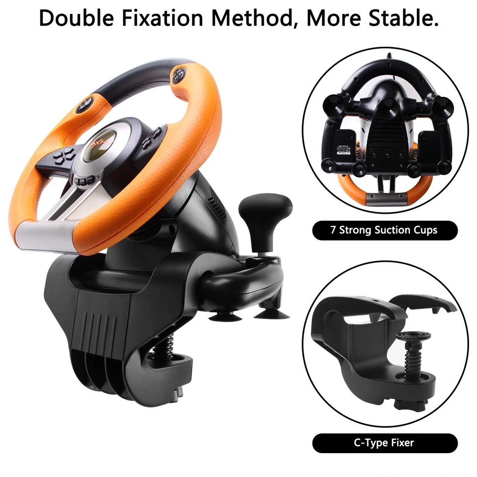 PC Game Racing Wheels, PXN-V3II 180°Competition Volante with Universal USB Po... - Image 3 of 4