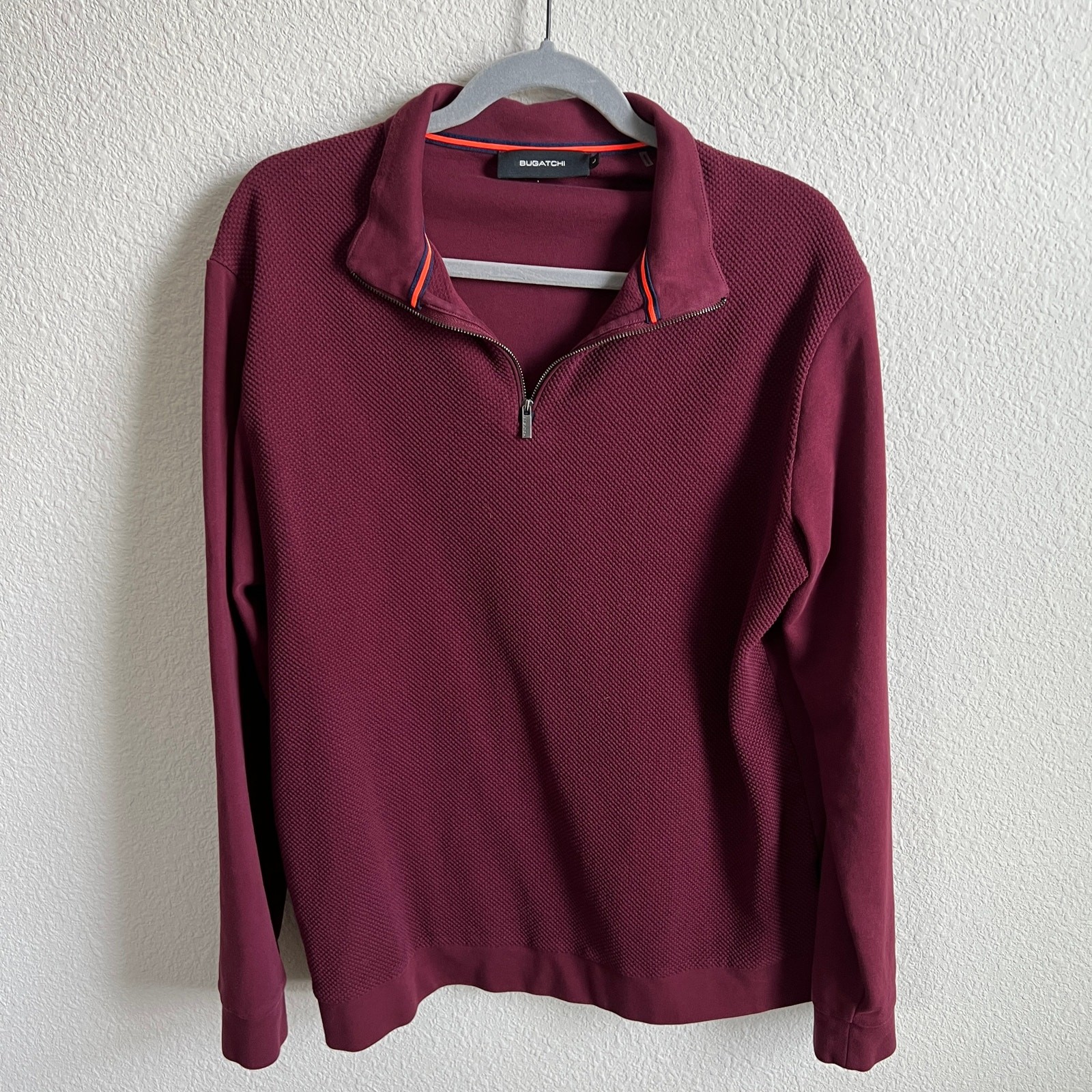 Bugatchi Performance Quarter Zip Pullover Mens L … - image 1