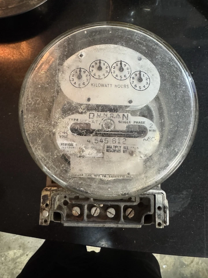 Medidor de vatiour eléctrico Duncan de colección kilovatios sin probar ¡Duda que es operable! Foto 3 de 4