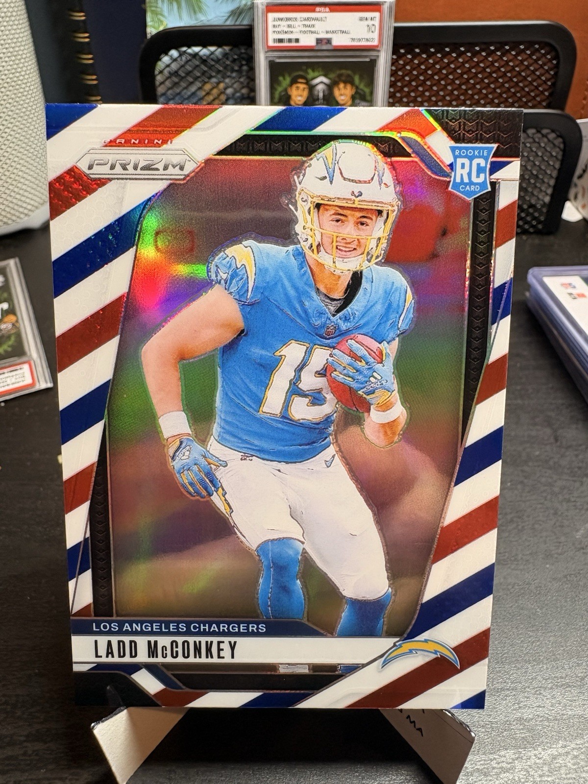 Ladd McConkey Panini Prizm #365 Red/White/Blue