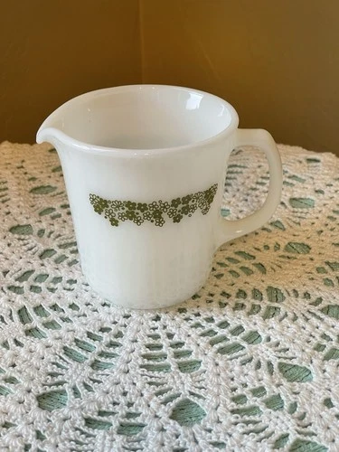 Vintage Pyrex Corning Corelle Crazy Daisy Spring Blossom Creamer D Handle