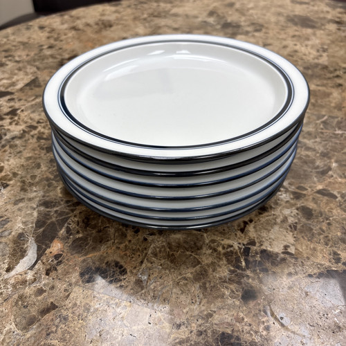 Lot Of 7 Dansk Bistro Christianshavn Blue Salad Plates 8 3/4”.