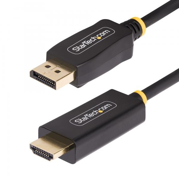 .Com cavo displayport a hdmi da 3m, cavo adattatore dp a hdmi 2.0b 4k 60hz con hdr, convertitore video attivo displayport per monitor hdmi - Immagine 3