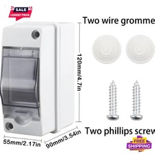 2 Way Consumer Unit Din Rail Enclosure Distribution Box Lock