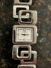 Elegant Fossil Women’s Stainless Steel Square Link  Watch PreOwned Needs Battery — photo 1