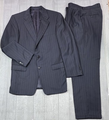 HICKEY FREEMAN Loro Piana Tasmanian Super 120's Wool Canterbury Suit 42L -34x33