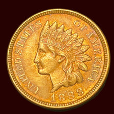 1888 Indian Head Cent - Lightly Circulated, SHARP - FREE SHIPPING