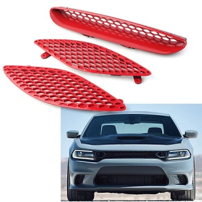 1 Satz Mittelhauben-Einfassungsgitter für 2015-2020 Dodge Charger SRT Hellcat