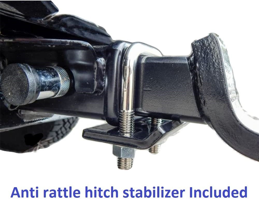 Chrome Tow Hitch Step Bar Guard Fit 2" Receiver 36" Curved Brake Spot Lights LED