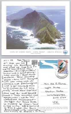 x01689 Cape Point Kap der Guten Hoffnung Südafrika Postkarte 2003 Briefmarke