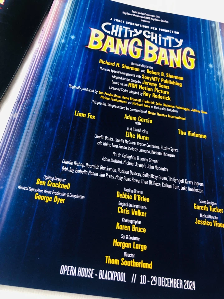 Theatre Programme Chitty Chitty Bang Bang 2024 ra - Image 2 of 4