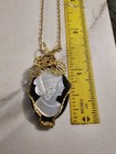 Cameo  Vintage Wire Wrapped Pendant Stainless Steel Wire And Chain artisian — photo 4