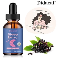  Nighttime Sleep Aid Liquid Drops Delicious Berry Flavor, 2 Fl Oz