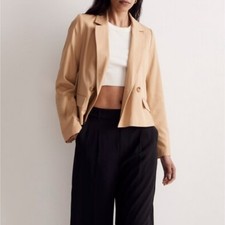 Madewell Desert Dune Drapeweave Caldwell Short Blazer XL