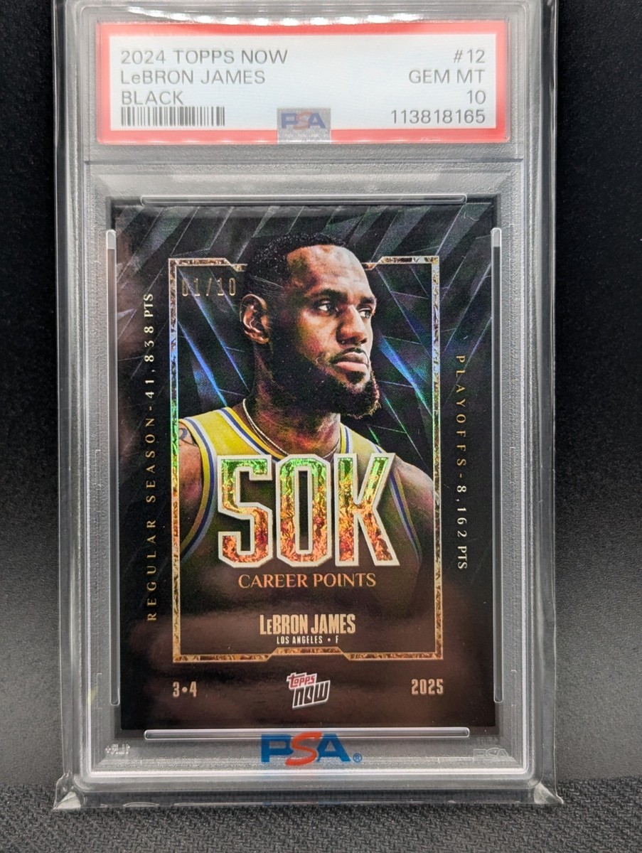 その他 PSA 10  Lebron  james PSA 10 Lebron James 50k Points Black Foil 1/10 Topps Now NBA