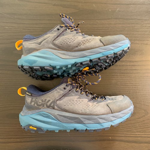 Chaussures de randonnée HOKA One W Kaha Low GTX 7,5B Gore-Tex Vibram Trail gris bleu - Photo 6/12