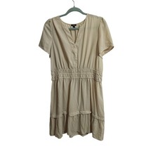 Express fit and Flare casual cream dress - large