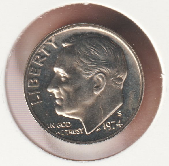 1974s Roosevelt Dime Proof Set Coin Gem BU Uncirculated US Mint Collection Piece