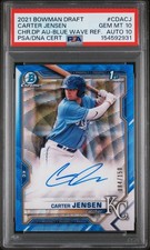 2021 BOWMAN DRAFT CHROME DRAFT PICK AUTO CARTER JENSEN 84/150 PSA 10 AUTO 10