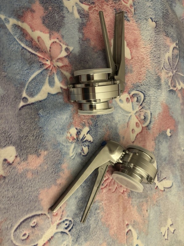 2 Tri-Clamp Sanitary Butterfly Valve with Trigger Handle 1.5" Stainless Dernord
