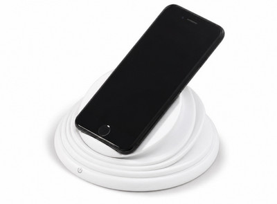 Pop-Up Wireless Charging Pad 5W Ladestation Qi Ladegerät Weiß Wie Neu