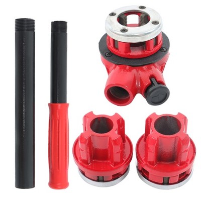LABLT Ratchet Pipe Threader Kit with 3 Dies, 1/2'', 3/4'', 1'' NPT Threading Tool