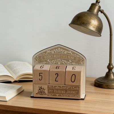 Bücher Aus Holz   Dieses Jahr Gelesen   Schreibtischdeko Für Zuhause